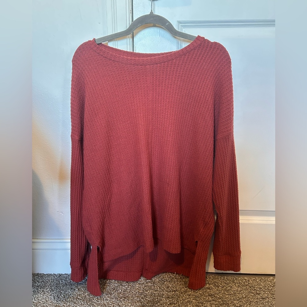 American Eagle Outfitters Women’s Red-Orange Knit Sweater Size S